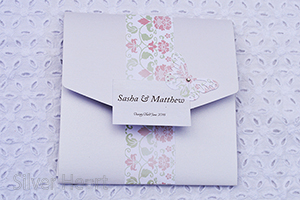 Square Pocketfold wedding invitation designs. The invitations open up ...